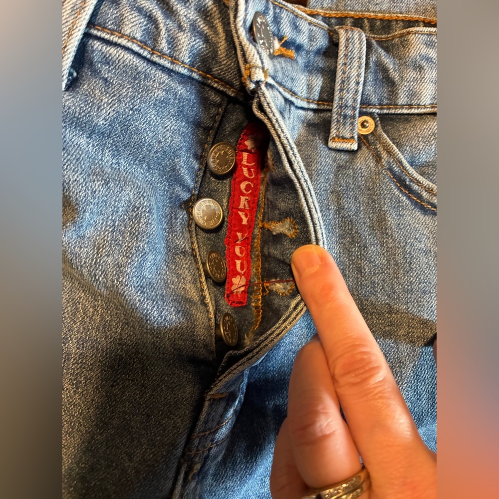Lucky Brand, Bridgette Hi-rise Straight Jeans with embroidered Side Graphic, 28 - Picture 10 of 14